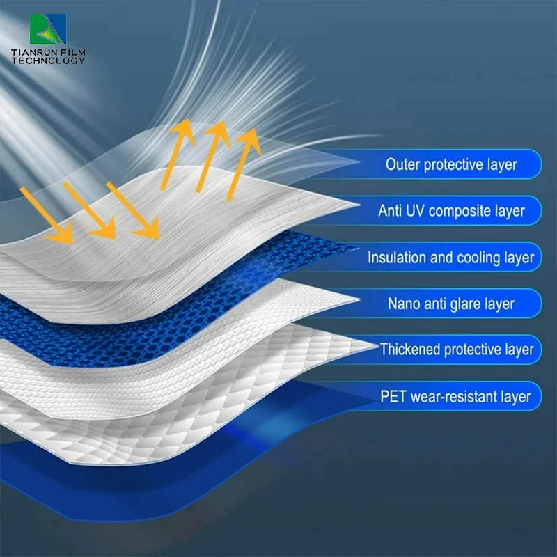Heat Insulation privacy window covering One Way Window Film For Glass insulation window film