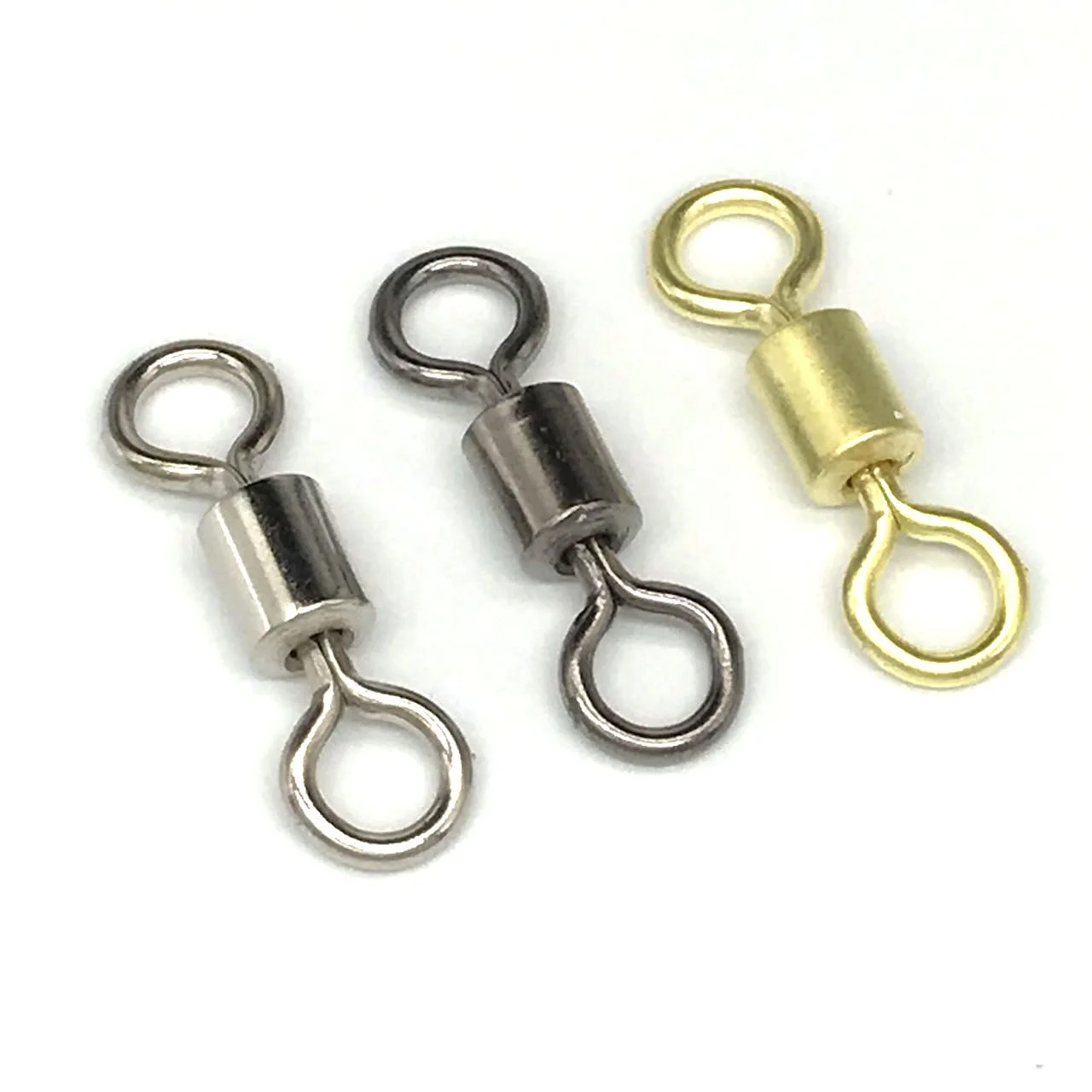 Fast delivery Wholesale high quality White nickel copper Stainless Steel American fishing accessories rolling swivel