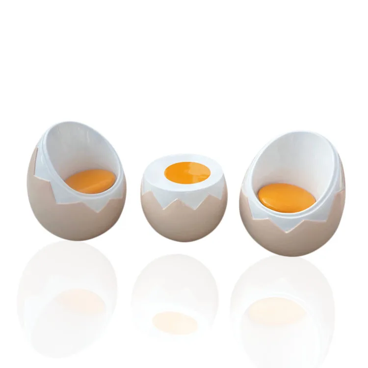 Fiberglass Outdoor Furniture Garden Egg Set Chair with Table