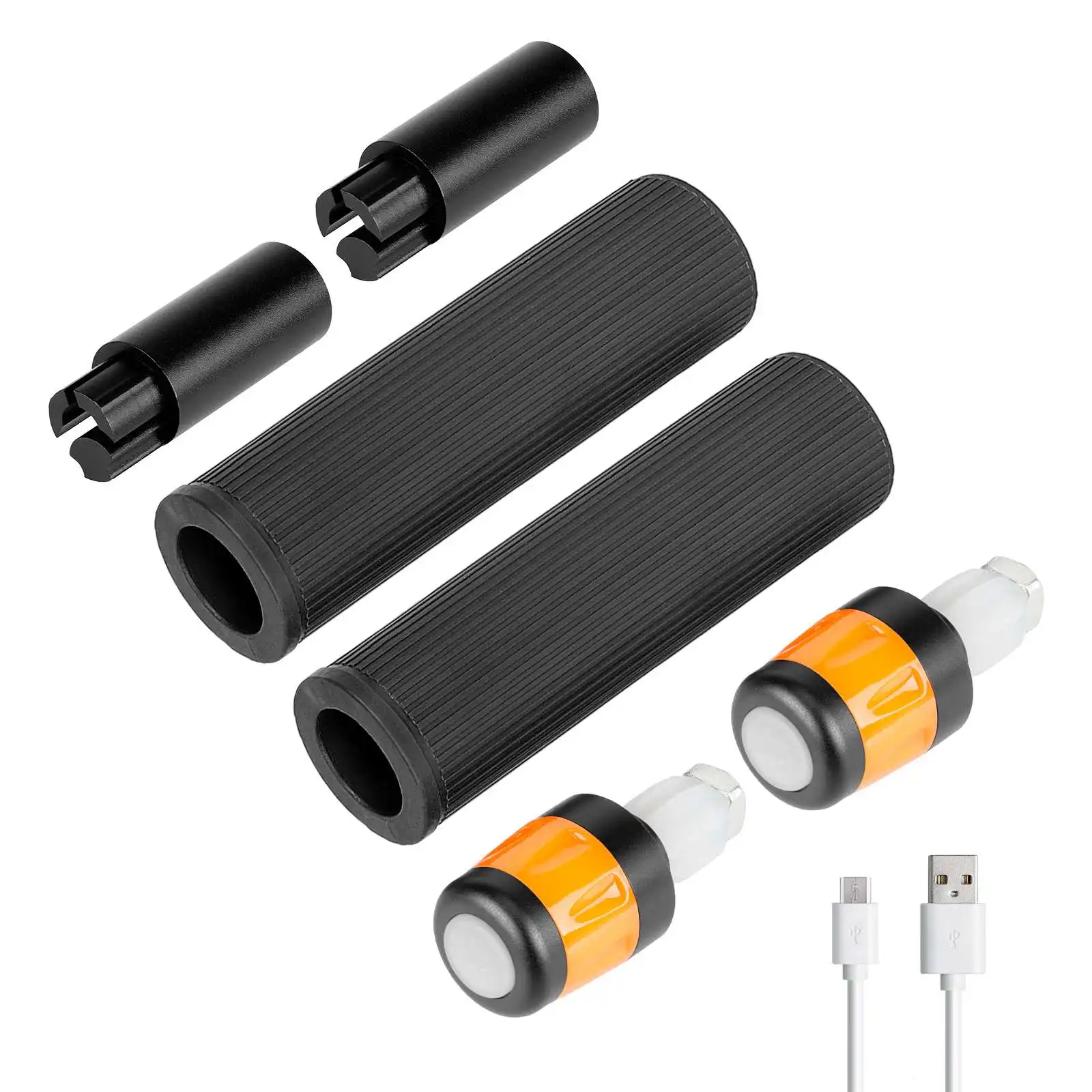 Ulip USB Chargeable Extender Silicone Grip Set with Turn Signal Light for Xiaomi and ES Scooters Electric Scooters Accessories