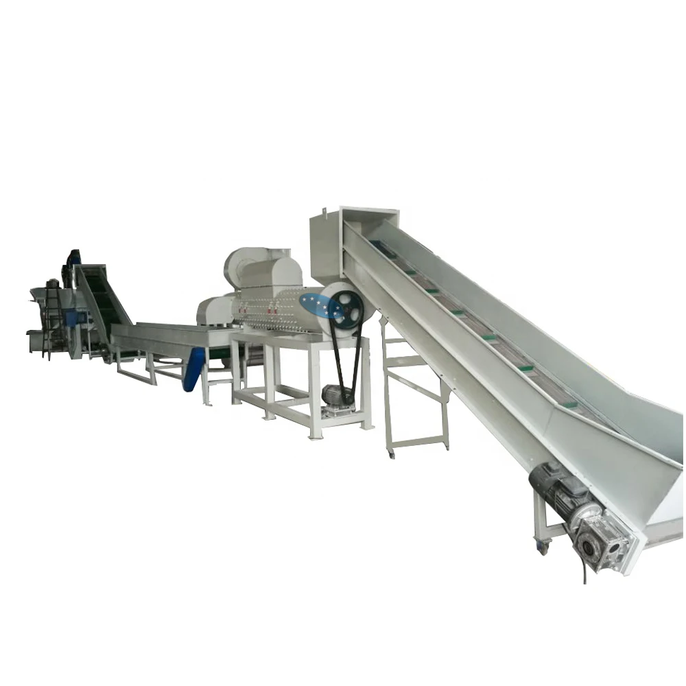 Automatic dirty PET bottle flakes recycling line plant from Used bottle to clean flake