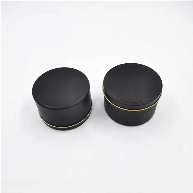 2oz 4oz 6oz 8oz round black candle tins candle box packaging  in stock