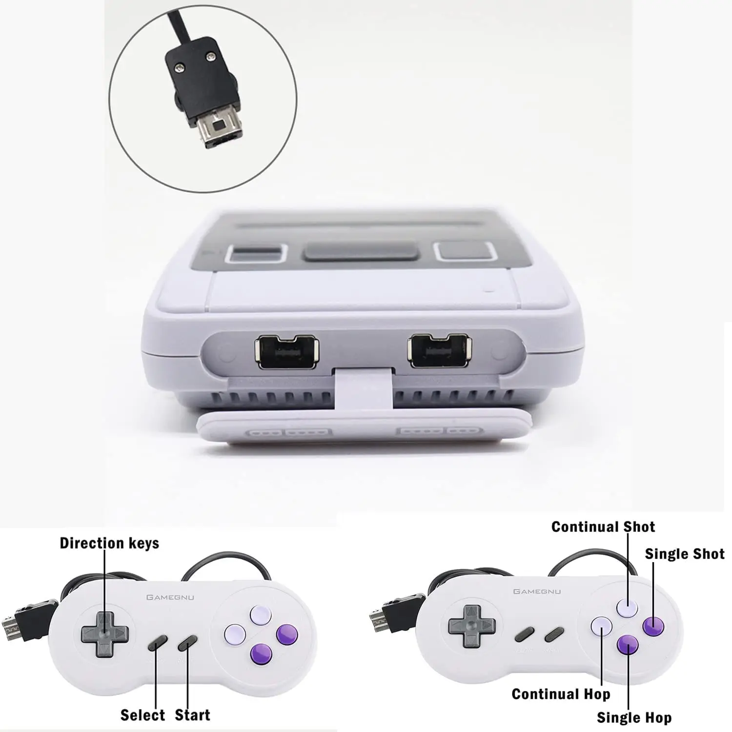 Retro Game Console Built-in 621 Games and 2 Classic Controllers, HD Output Video Game