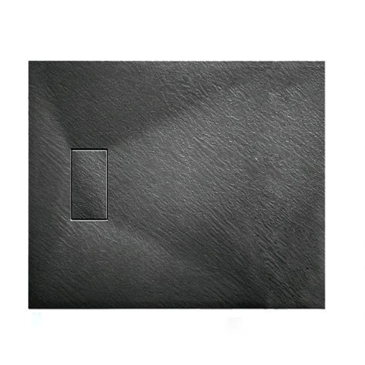 Modern Shower pans Black Stone SMC Shower Base Artificial Stone Shower Trays for Bathroom