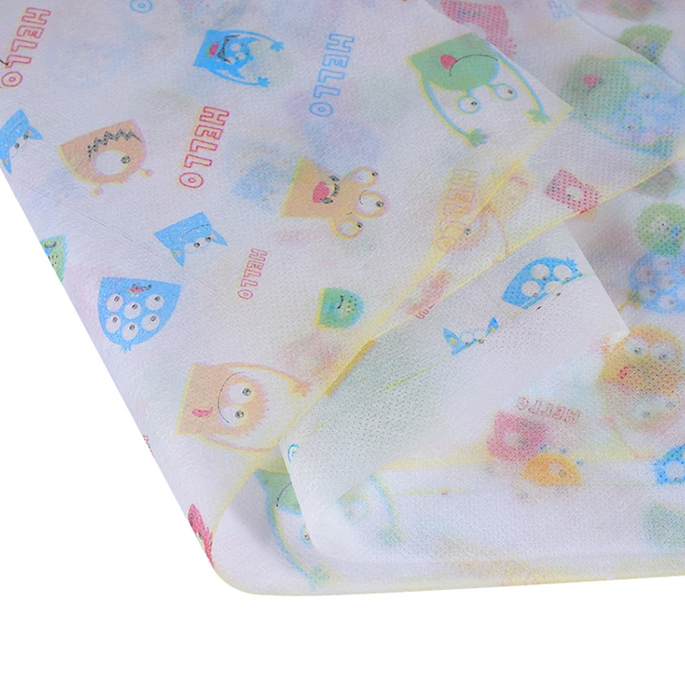 Безопасная для кожи 100% Pp водонепроницаемая ткань нетканый пыленепроницаемый детский цветной печатный Pp нетканый материал