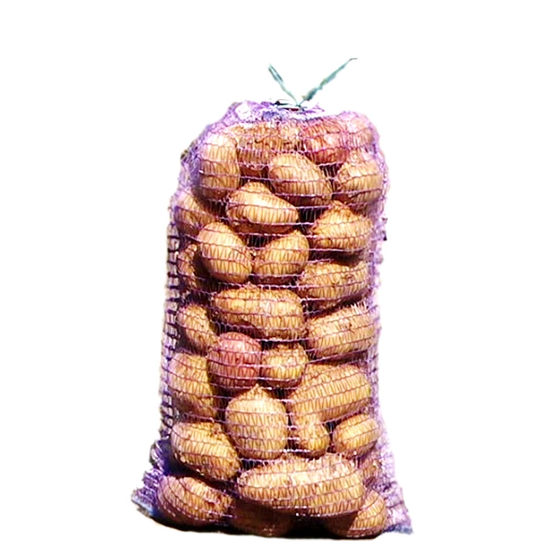 Cheap Price Yellow PE Raschel Mesh Bag For Potatoes Vegetables And Fruits Packing