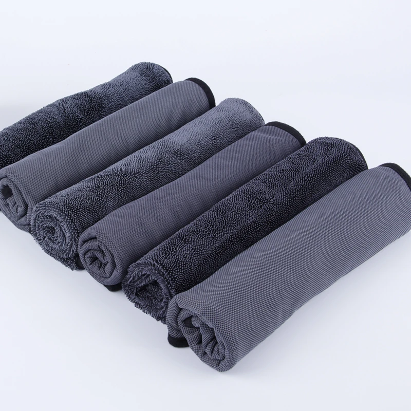 Selected Auto single side twisted loop microfiber towel super water absorption car cleaning towel auto detailing drying towel