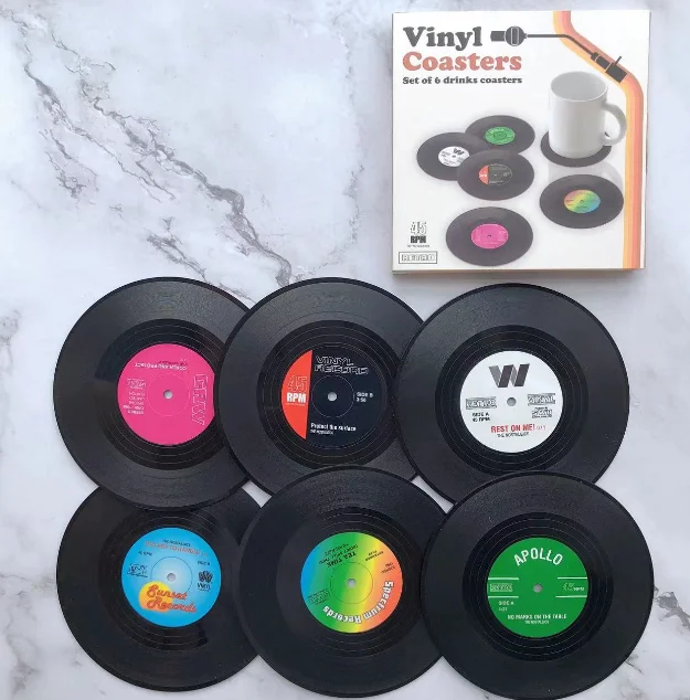 Table Kitchen Accessories Anti-slip Coffee Coasters Music Drink Mug Cup Mat