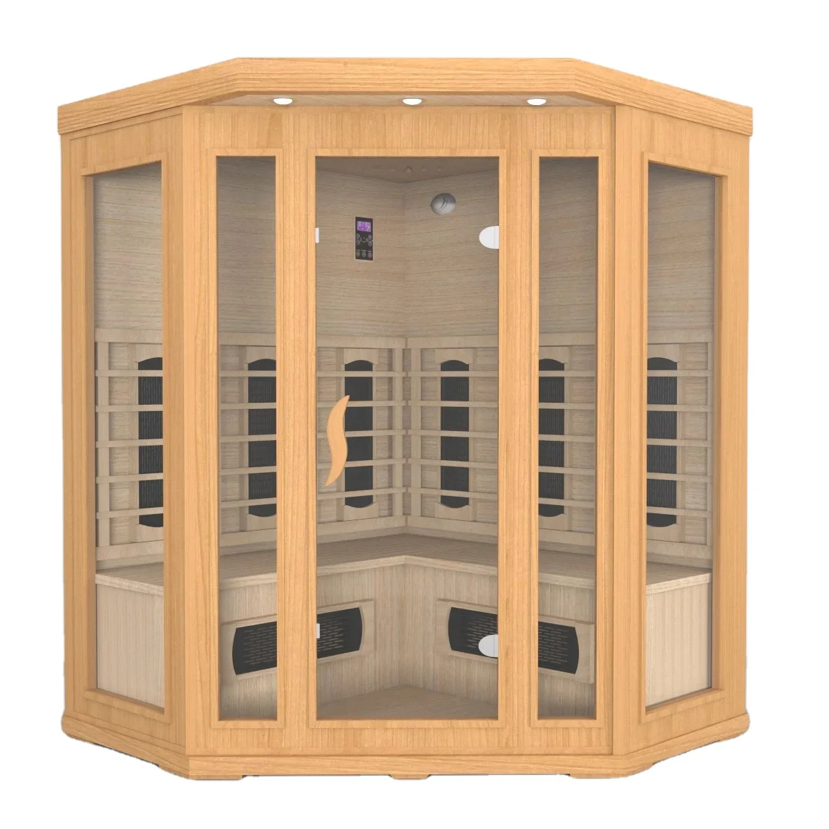 Factory price red ceder dry sauna wood far infrared sauna 3 person suna room sauna with heater