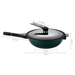 Household gas stove induction cooker universal cooking frying pan flat-bottomed non-stick pan