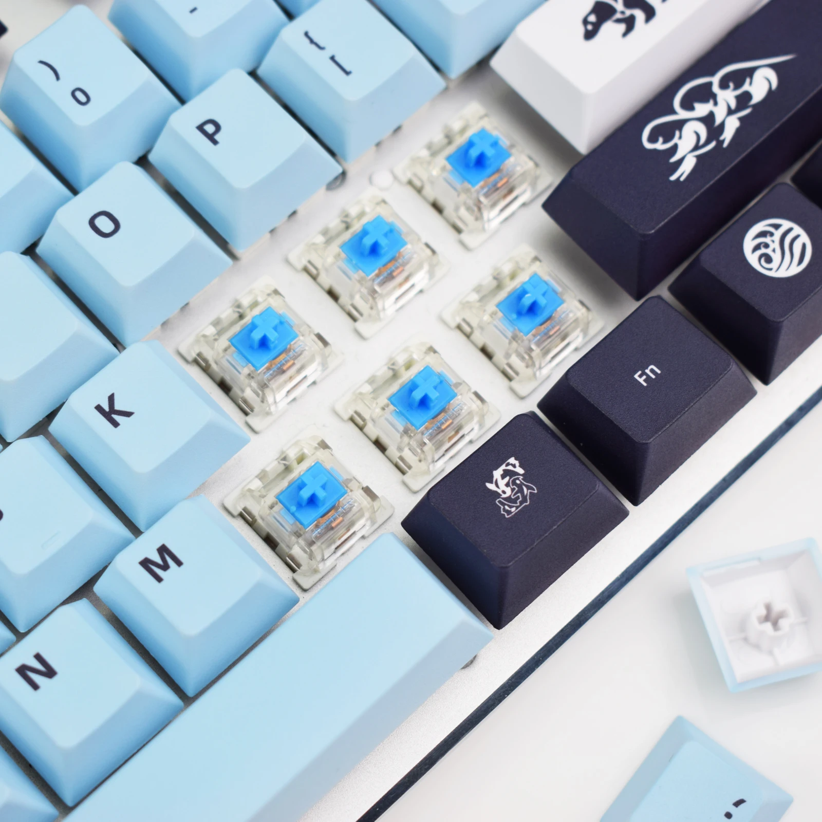 Mizu PBT Keycaps 132 Keys Dye Sublimation Custom Cherry Profile GMK Keycaps for Gaming MX Switch Mechanical Keyboard