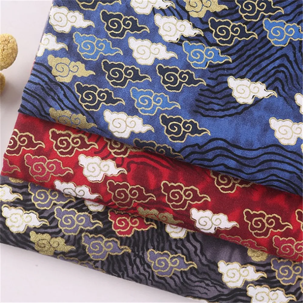 Comfortable  Kimono Beautiful Cloud Cotton Fabric 100% Cotton for Home Textile Pants Sofa Cloth