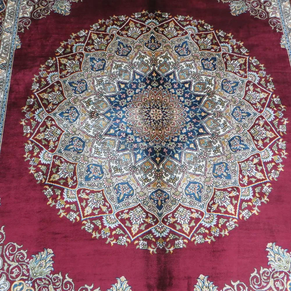 Red Medallion 4x6 Bedside Oriental Tapis Persian Handmade Carpets