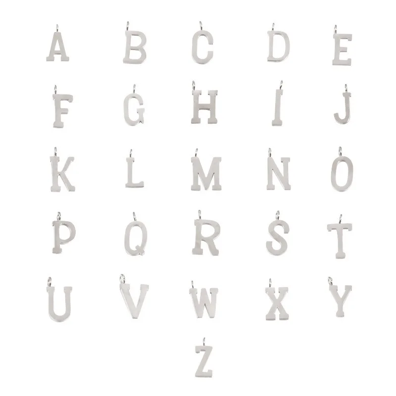 Adjustable 18K Gold Plated Alphabet Beads Charms Fit Snake Chain Bracelets Choker Necklace Charms Diy Jewelry