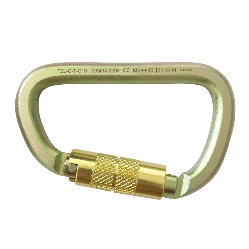 D shape Steel Carabiner,Safety climbing hook