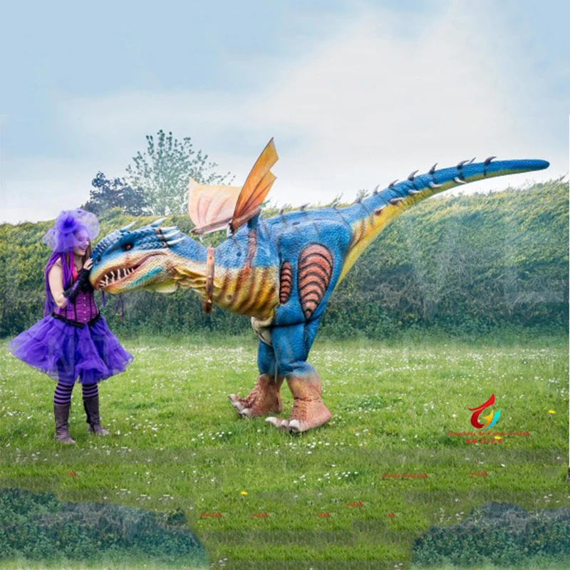 Life Size Adult Realistic amusement park hot sale dragon costume
