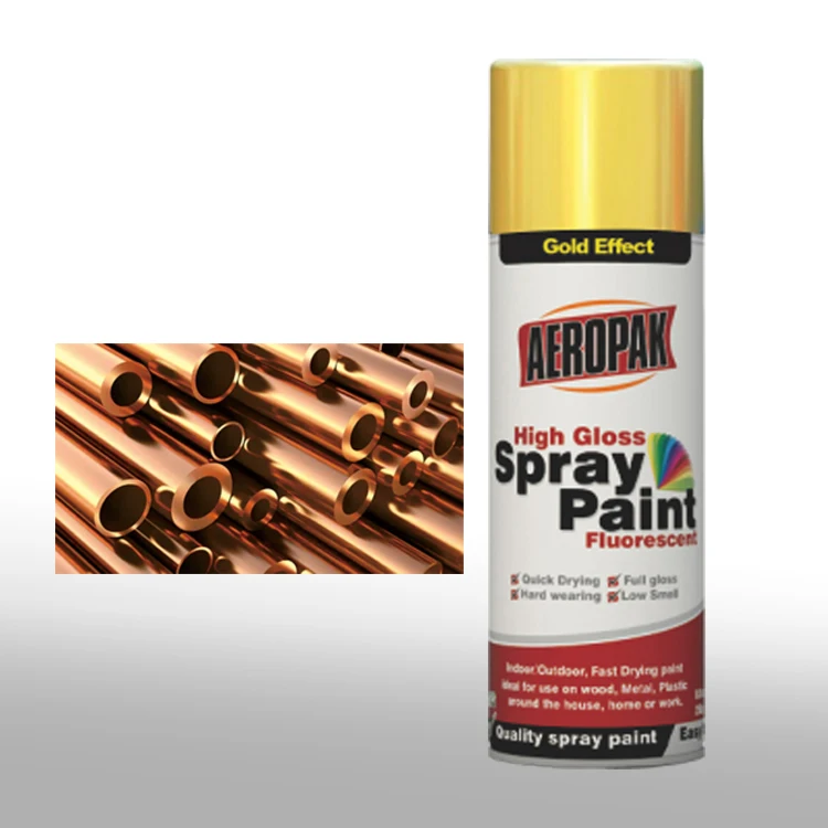 Aeropak Gold Spray Paint For Metal Metallic Color