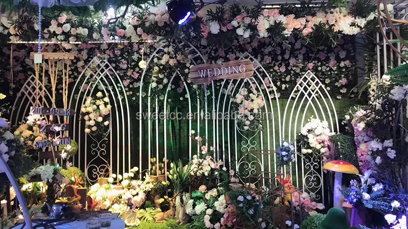 Wholesale wedding stage decoration wedding metal backdrop arch for sale