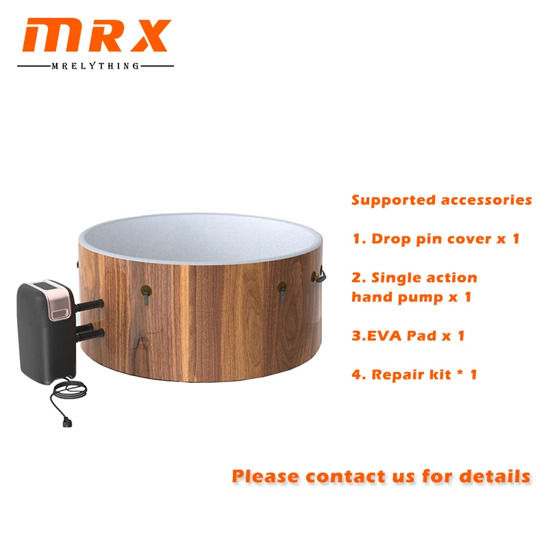 MRX high quality wholesale massage foldable 220v /110v hot water pools tub inflatable jacuzzi hot spa tub