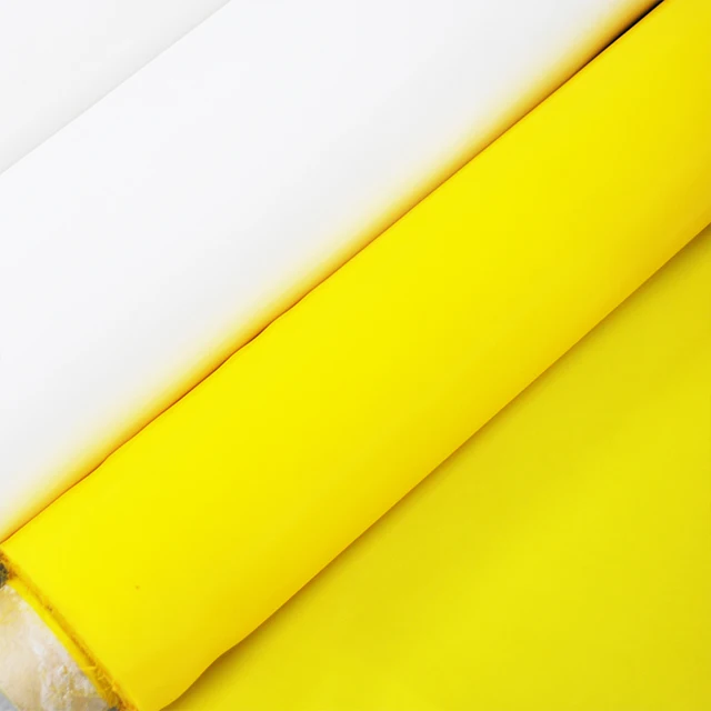 Reusable White Yellow 30 36 42 56 115 220 350 385 430 480 550 Mesh 100%Polyester Screen Printing Mesh For T-shirt Printing