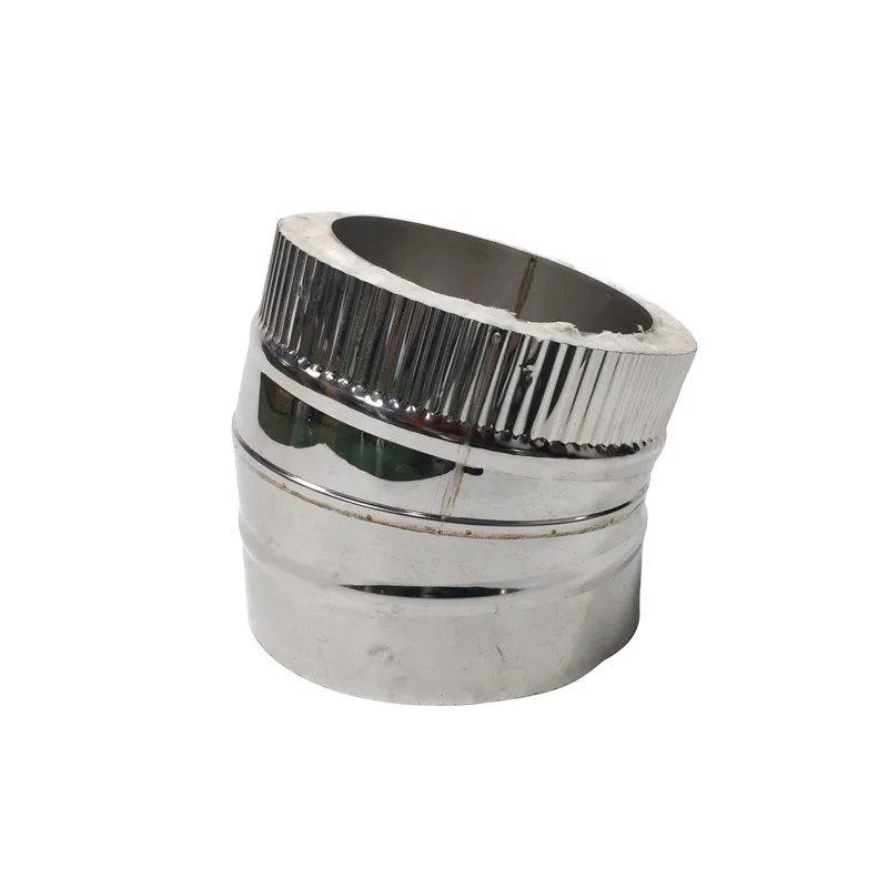 15 Degree Elbow (6 Inch) - Twin Wall Insulated Flue Pipe