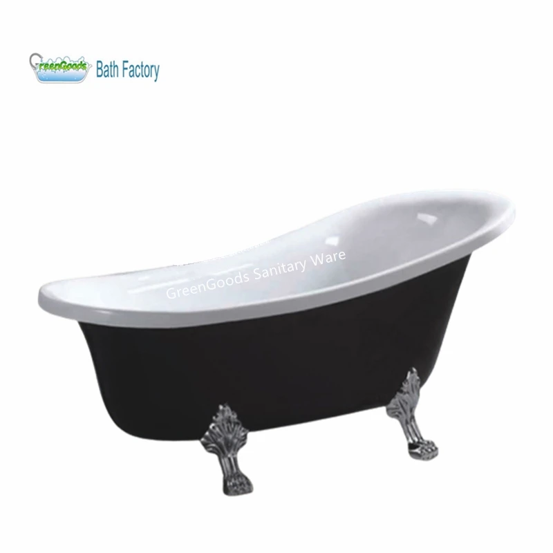 Французская Ванна Bateau черного цвета, акриловая ванна, овальная отдельно стоящая Ванна с краном