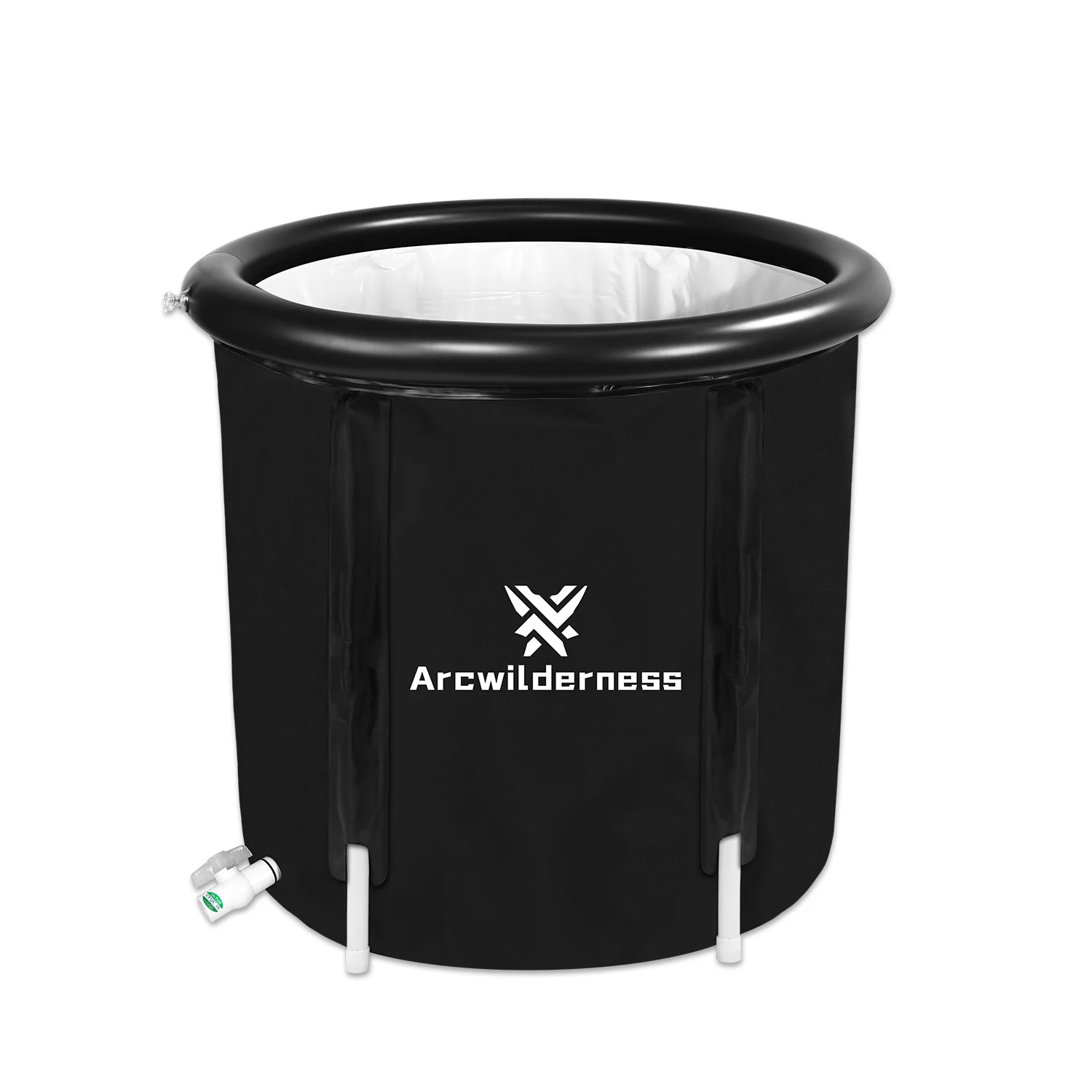 Outdoor factory price customize logo black inflatable portable ice bath tub