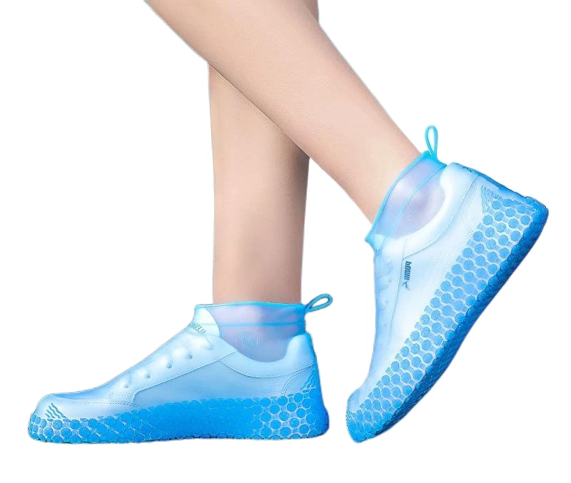 Mid-Size Unisex Anti-Slippery Translucent Silicone Low-Cut Rain Boots Rain Shoes Galoshes