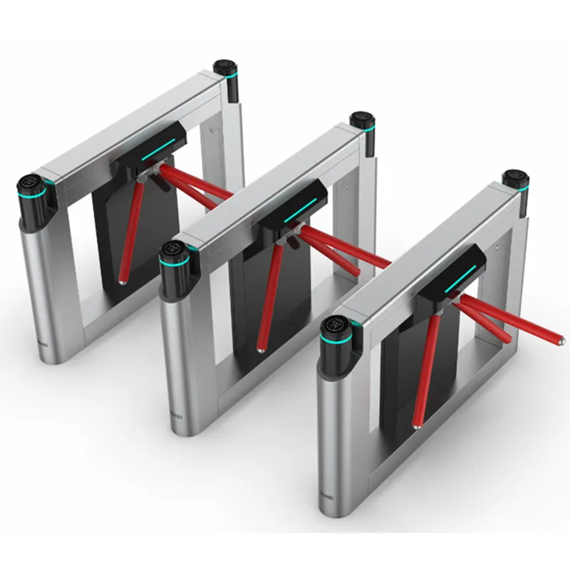 Security Access Control Fingerprint RS485 Communication Interface Stainless Steel Barrier Gate Automatic Tripod Turnstile