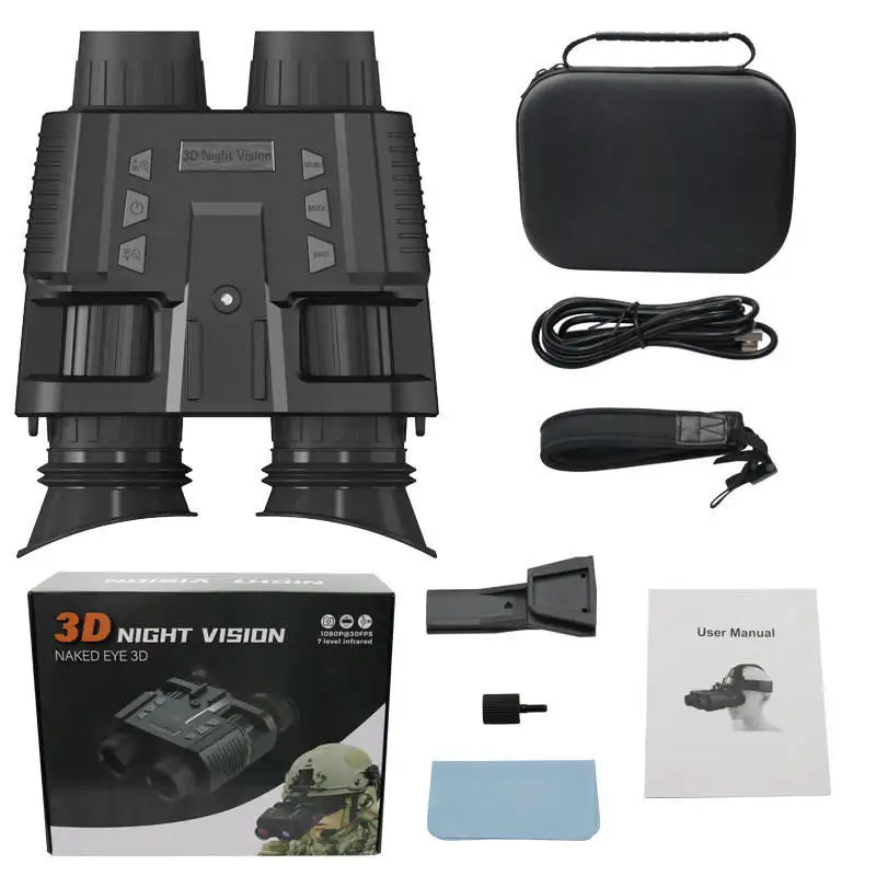 NV8000 3D Night Vision Goggles Binocular Binoculars Night Vision Hunting Googles for Helmet
