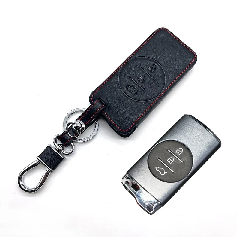 Leather Car Key Cover Case Skin For Chery Tiggo 7 Pro Tiggo 8 Pro Arrizo 5 EQ7 5x 3x Gx Remote Wallet Key Fob Accessories