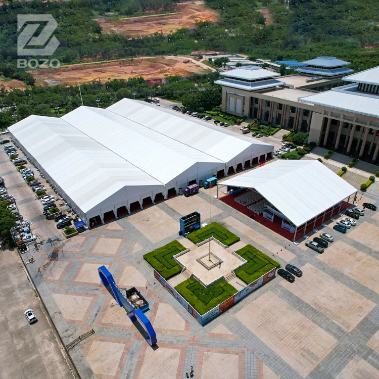 Guang Zhou Bozo 25x40x4 м ПВХ брезент для палатки вечеринок мероприятий на открытом воздухе сверхмощная складская палатка