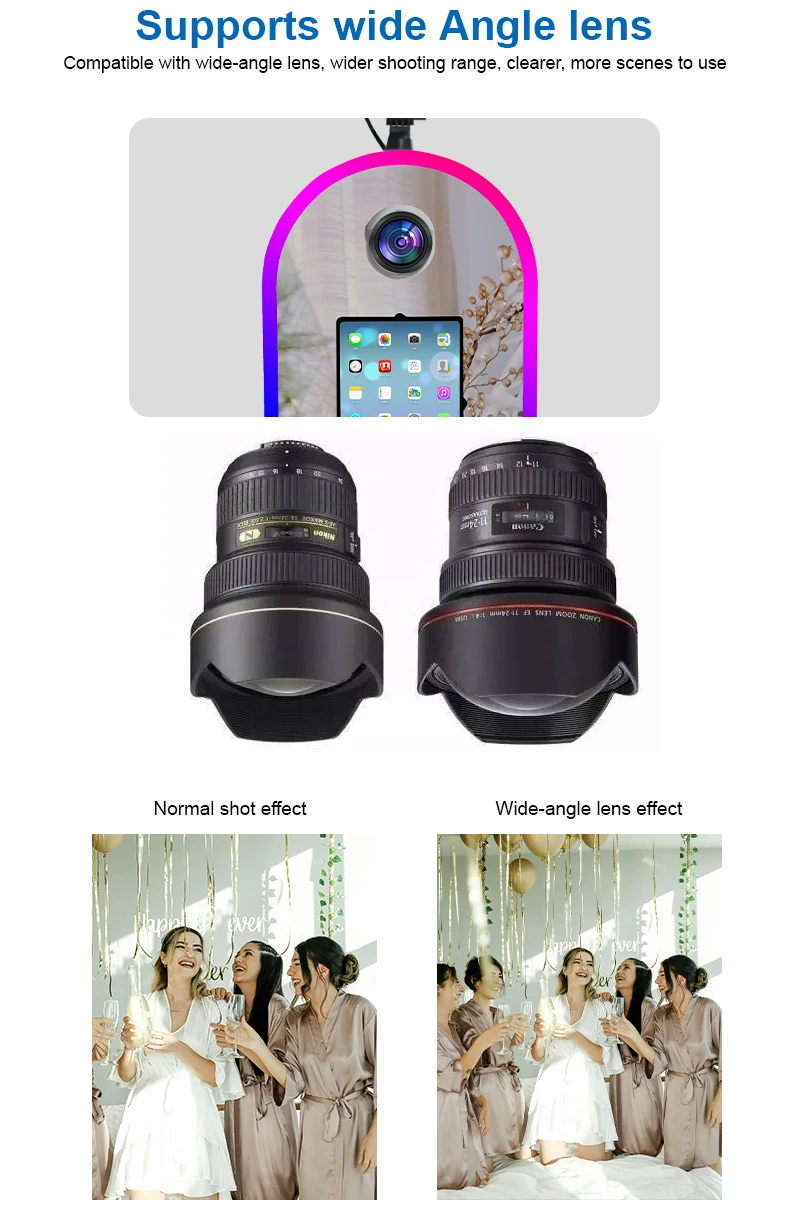 2024 Newest Professional Dslr Ipad Photo Booth Machine  Oval 12.9 Ipad Photo Booth With Printer