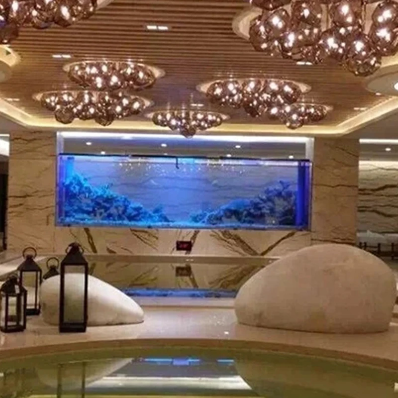 Goods in stock large sea water acrylic display case betta fish aquarium container