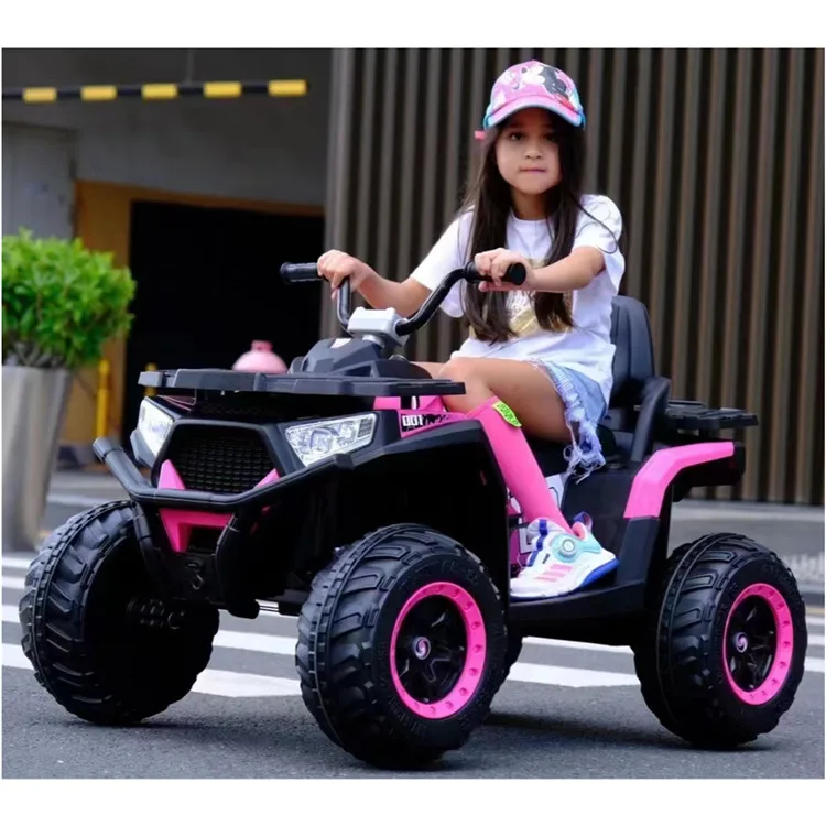 Costway 12V для дeтeй 4 до квадроциклов ATV Quad машинка катаний со светодиодными огнями Музыкальный USB военно-морской флот