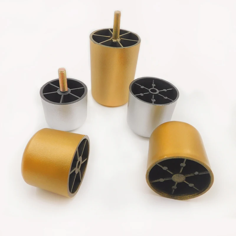 Hardware Accessories Cast Plastic Furniture Chrome Silver Rose Gold Sliver Legs Sofa Foot Legs