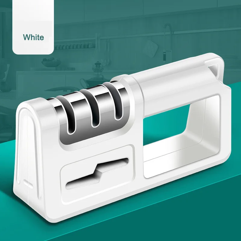 Hot selling 4 in 1 professional manual kitchen carbide ceramic knife scissors sharpener