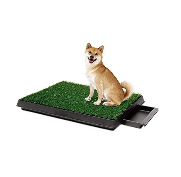 Hot selling Pet Supply Dog Pee Potty Pad, Bathroom Tinkle Artificial Grass Turf, Portable Potty Trainer with drawer