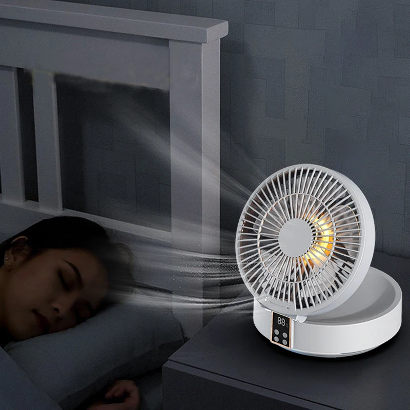 4000mAh Rechargeable Camping Fan with LED Lantern - 8 inch Battery Operated Portable Fan with Clip on for outdoor  Tent Car