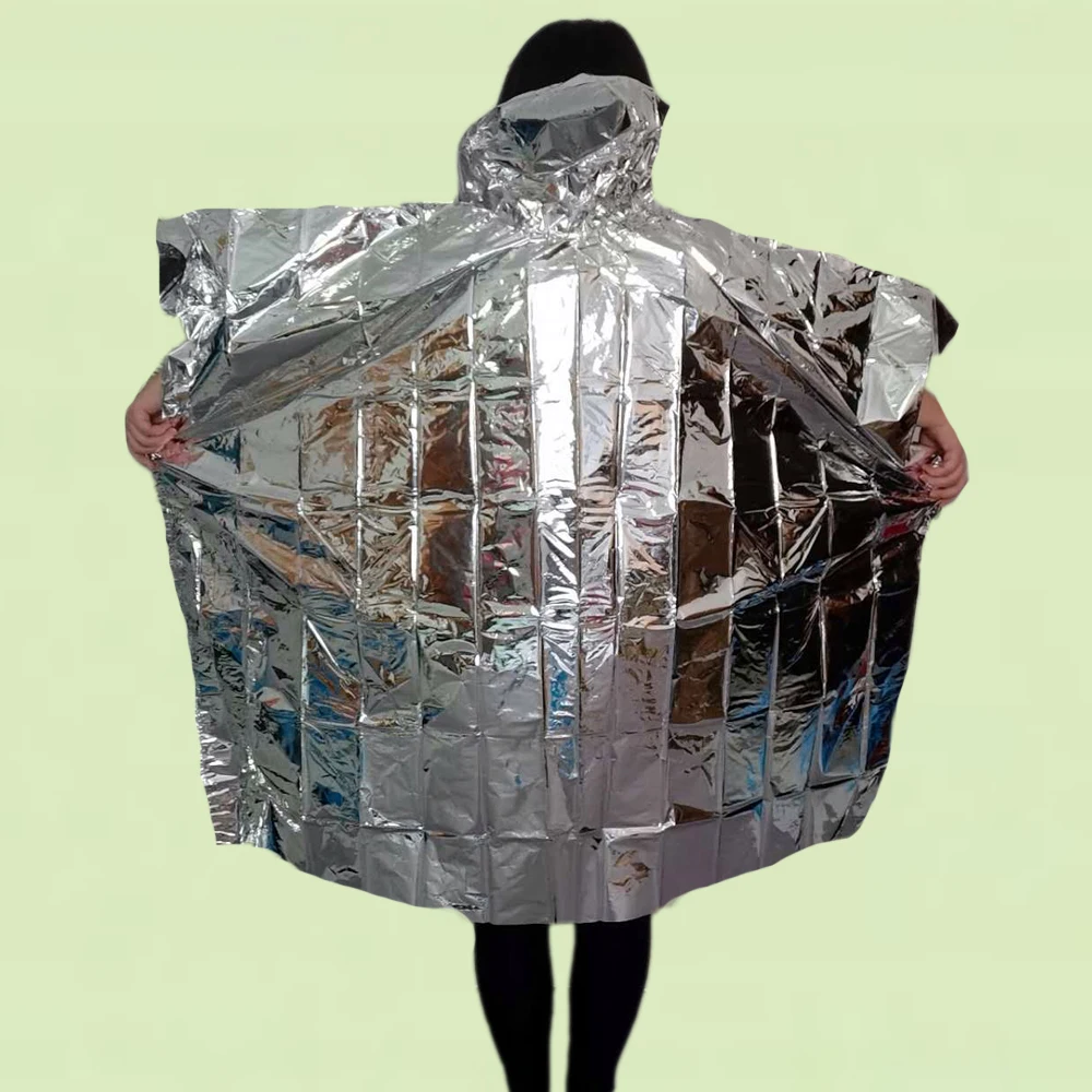 foil emergency rain poncho