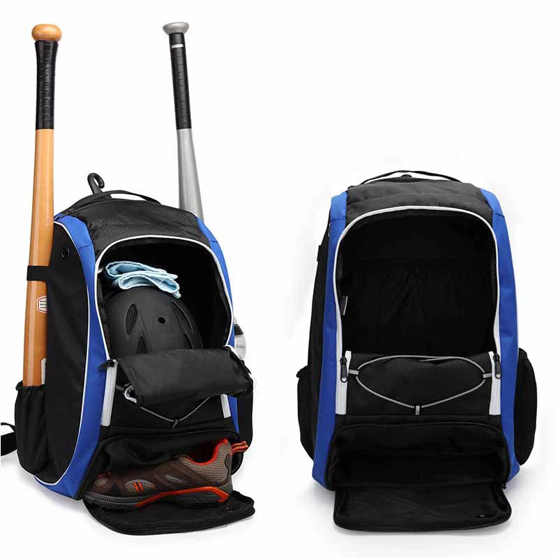 custom professional kids baseball bat equipment backpack lightweight softball bat bag with helmet holder