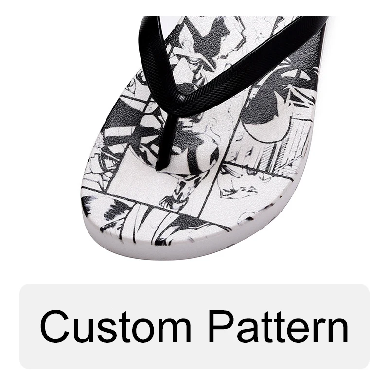 Custom Printed Logo Summer Ladies Beach Bathroom Shower Slippers Flip-Flops Women Wedding Slides Flip Flops Men