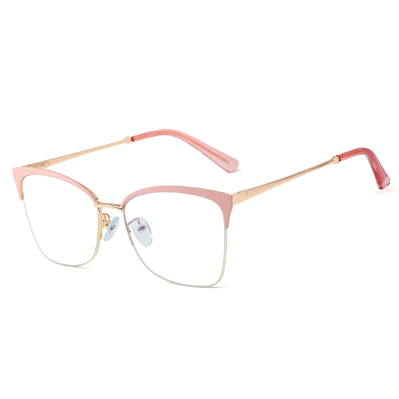 Wholesale Soft Nose Pad Spectacle Frames Women Anti Blue Light Optical Glasses