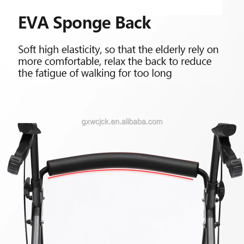 Stroke Hemiplegic Standing Frame Walking Aid Aluminum Alloy Rollator Mobility Walker for Elderly and Disabled Adults with Seat