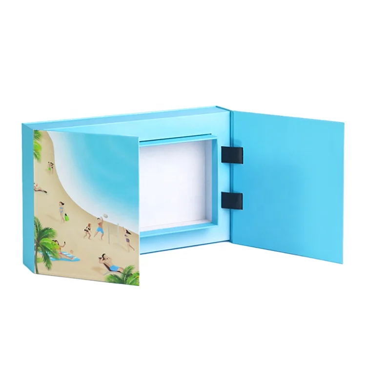 Creative flip lid inner box automatic lifting double door gift paper box