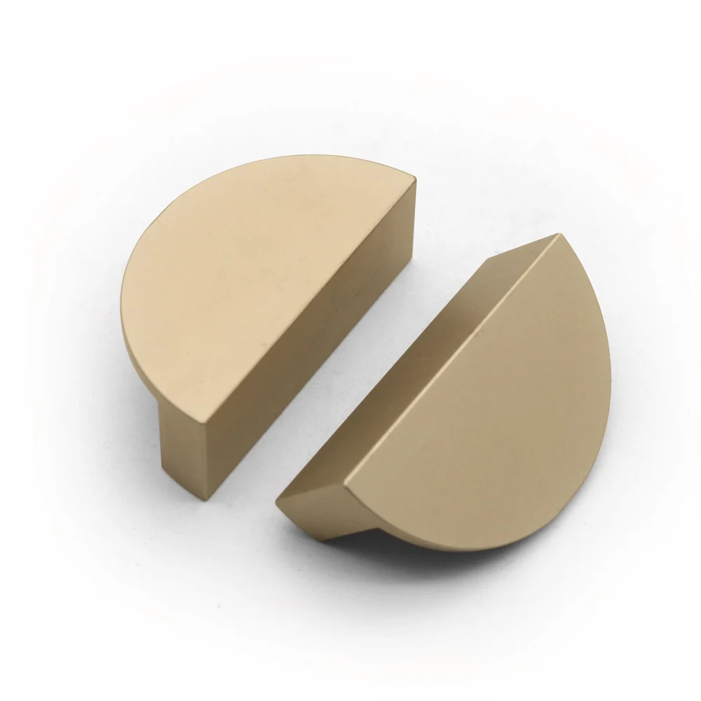 Двери ящика шкафа золотые полукруглые ручки и ручка Луны для мебельного Оборудования