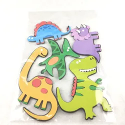 2021 new environment-friendly durable high quality EVA 3D baby room wall dinosaur sticker set Foam Wall Decoration pk5