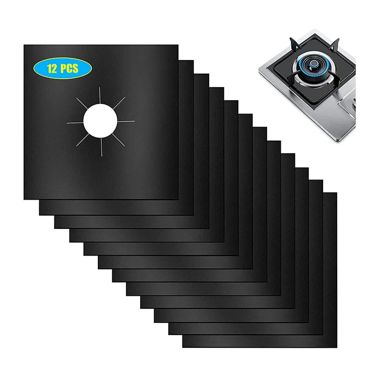 Amazon Hot Sale PTFE Gas Range Protectors Black Gas Stove Burner