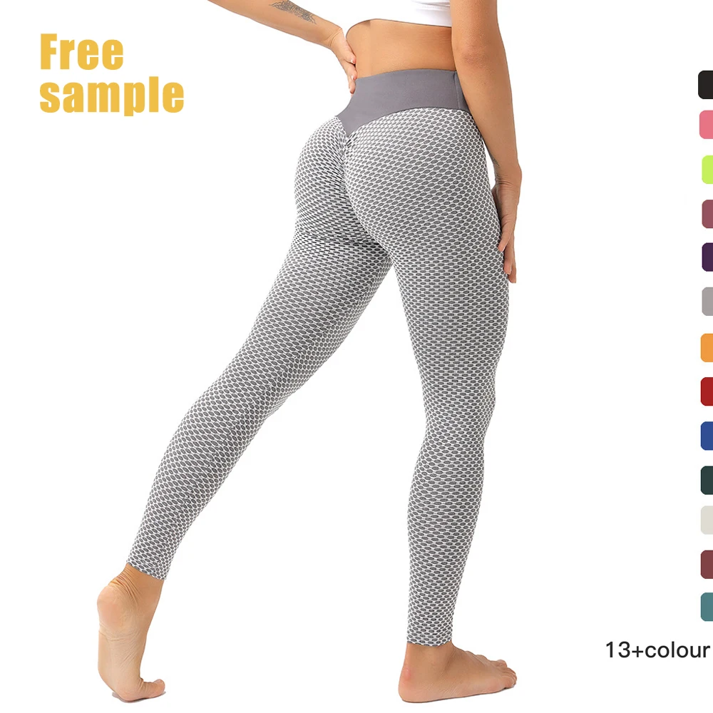 Women High Waist Tiktok Seamless Yoga Pants With Pockets Slim Tights Butt Lifting Honeycomb Buy Tiktok Legging