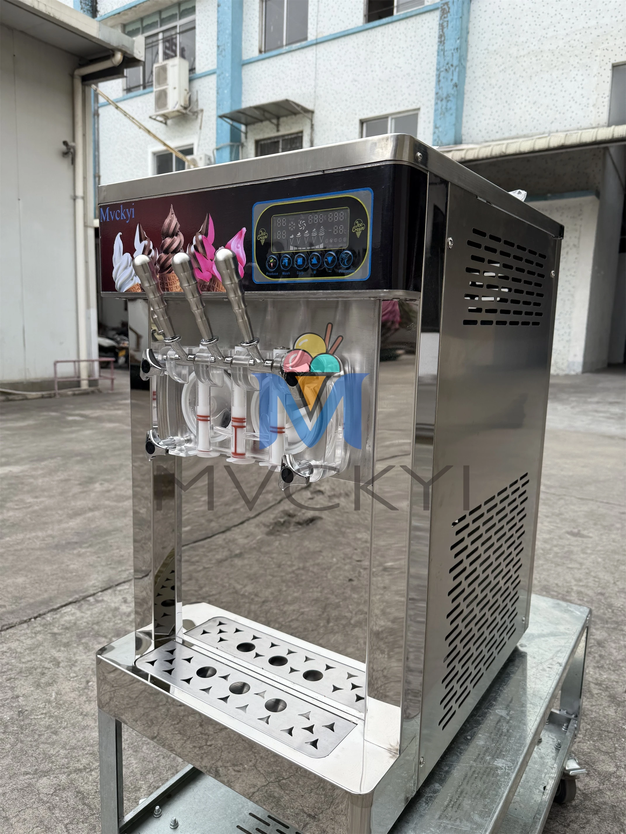 Mvckyi 8 Program SOFT SERVE & FRO YO 3 Flavor SoftyIce Cream Factory price Milk Shake Machine In Fast Food Truck